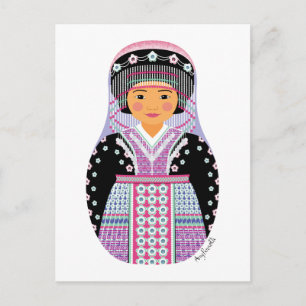 Hmong Matryoshka Postcard