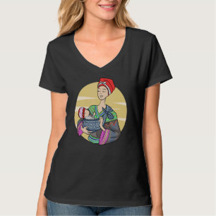 Hmong Miao Proud Traditional Mother Woman Hmoob Et T-Shirt