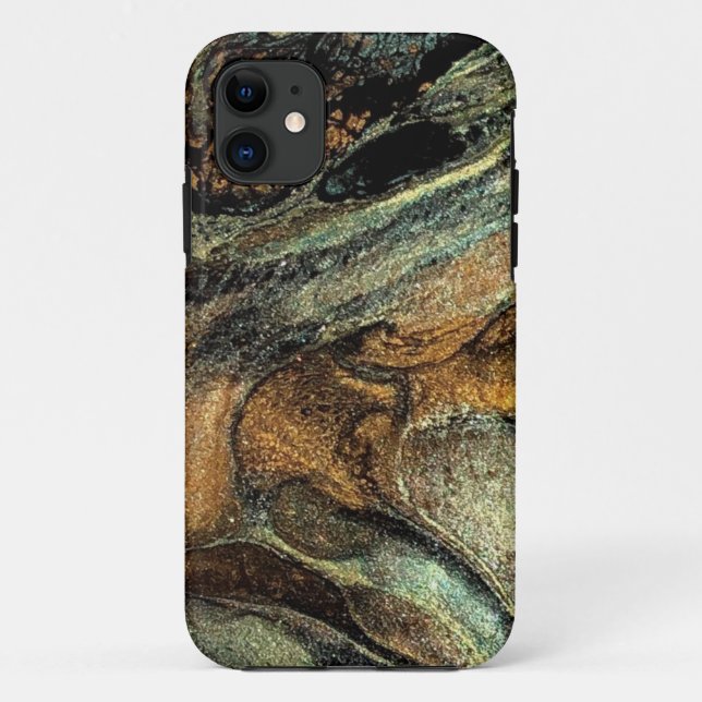 HMRESINART phone case acrylic pour design (Back)