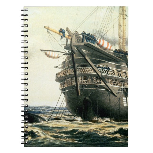 HMS Agamemnon laying the original Atlantic cable, Spiral Notebook (Front)
