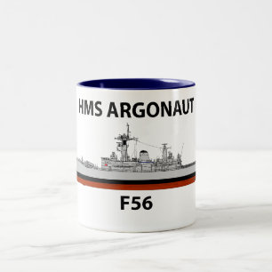 HMS Argonaut, seacat Two-Tone Coffee Mug