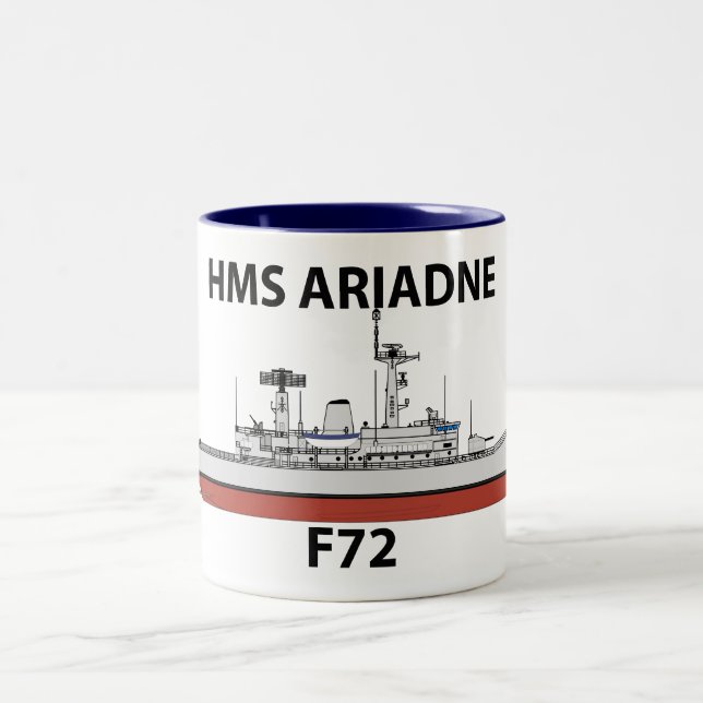 HMS Ariadne, Orig config Two-Tone Coffee Mug (Center)