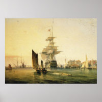 HMS Britannia entering Portsmouth, 1835