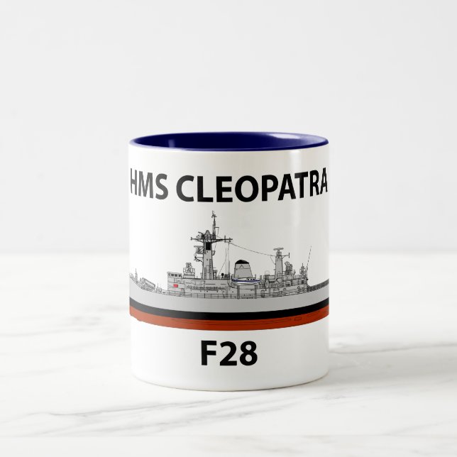HMS Cleopatra, seacat Two-Tone Coffee Mug (Center)