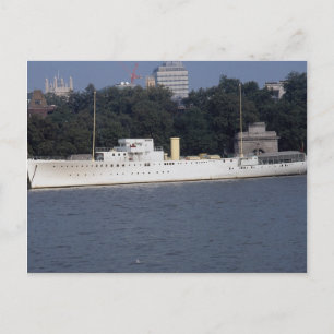 HMS Discovery", Thames River, London, England Postcard