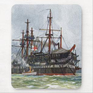 HMS Implacable a 74-gun third-rate ship Mouse Pad