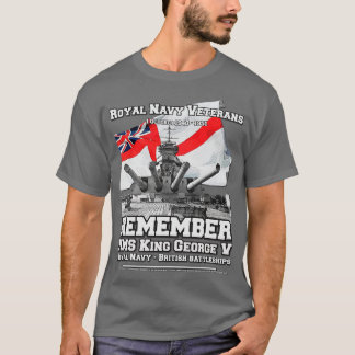 HMS King George Vclass battleship Veterans T-Shirt