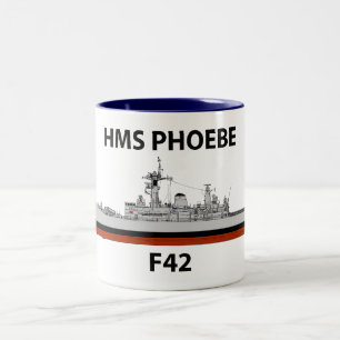 HMS Phoebe, seacat Two-Tone Coffee Mug