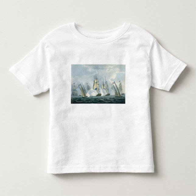 HMS Sirius, Captain Rowse engaging a French Squadr Toddler T-Shirt (Front)
