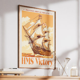 HMS Victory Poster Iconic British Ship of the Line