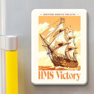 HMS Victory Poster Iconic British Ship of the Line Magnet