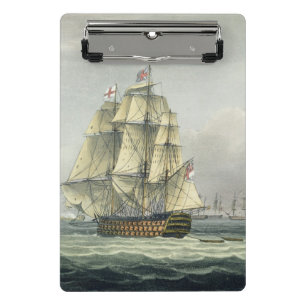 HMS Victory sailing for the French line flanked by Mini Clipboard