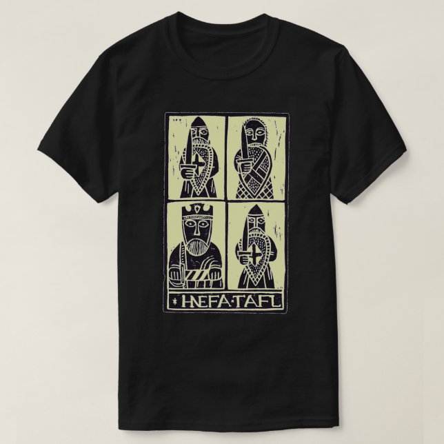 Hnefatafl black with light fill T-Shirt (Design Front)