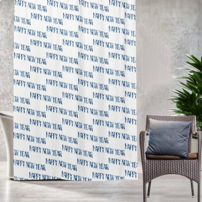 HNY-Blue Diamond Shower Curtain (Shower in style, and also, welcome in the New Year, with your HNY Blue Diamond Shower Curtain!)