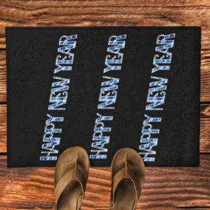 HNY-Blue Door Mat