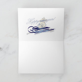 HNY sled Thank You Card