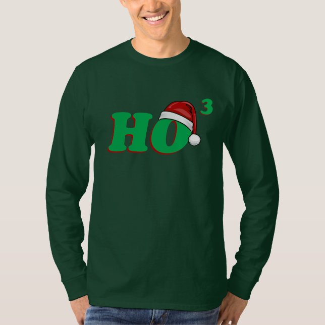 Ho 3 (Cubed) Funny Christmas Shirt (Front)
