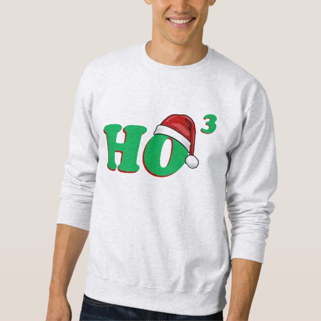 Ho 3 (Cubed) Funny Christmas Sweater (Front)