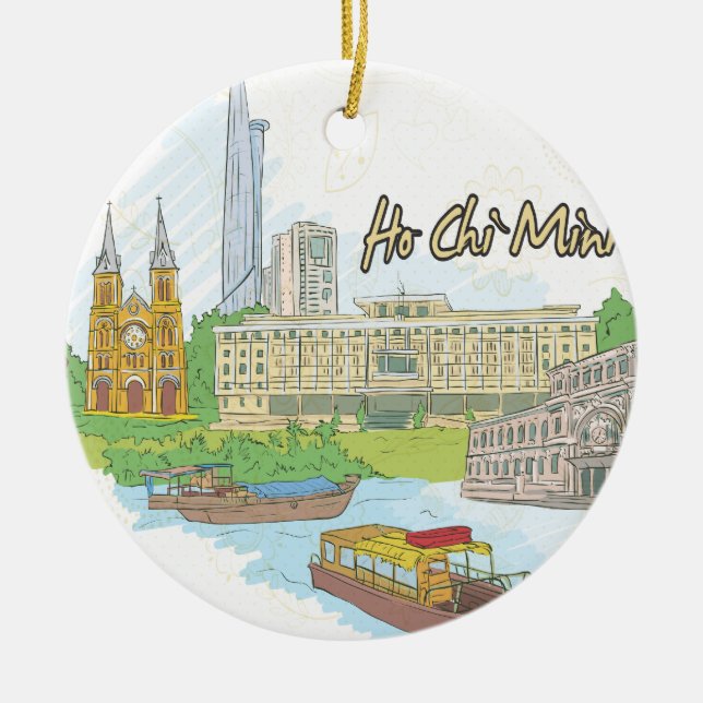 Ho Chi Minh Ceramic Tree Decoration (Front)