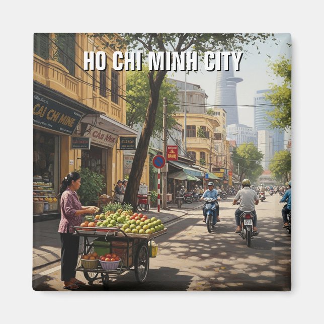 Ho Chi Minh City Vietnam Travel Magnet (Front)