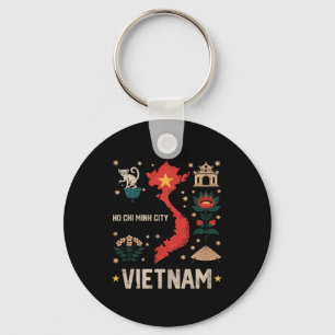 Ho Chi Minh City Vietnam Vacation Matching Family  Key Ring