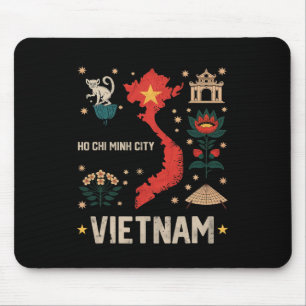 Ho Chi Minh City Vietnam Vacation Matching Family Mouse Pad