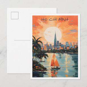 Ho Chi Minh Vietnam Art Travel  Postcard