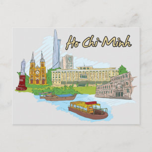 Ho Chi Minh, Vietnam Famous City Postcard