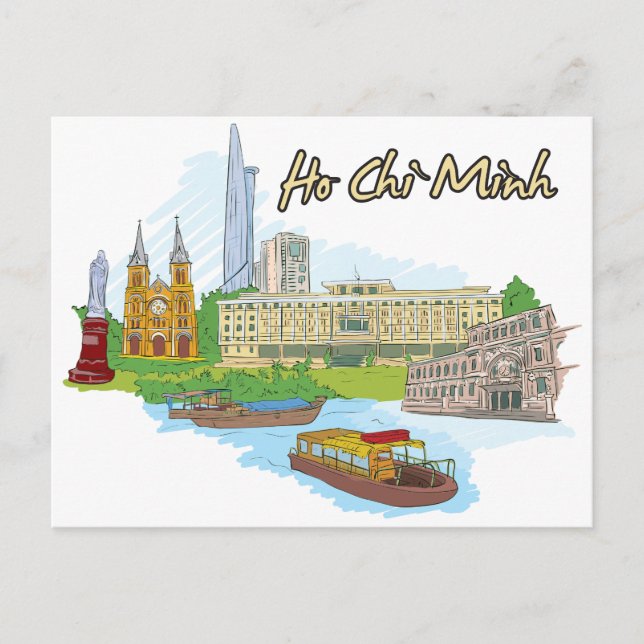 Ho Chi Minh Vietnam Postcard (Front)