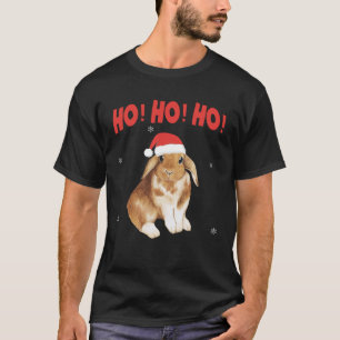 HO Cubed Cute Bunny Rabbit Santa T-Shirt