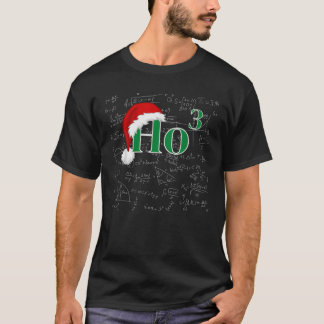 Ho cubed Ho3 Christmas Santa Hat Ho Ho Ho Math Tea T-Shirt