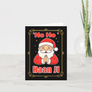 Ho Haan Ji Funny Indian Christmas Humor Design Hin Card