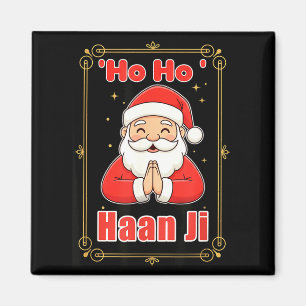 Ho Haan Ji Funny Indian Christmas Humor Design Hin Magnet