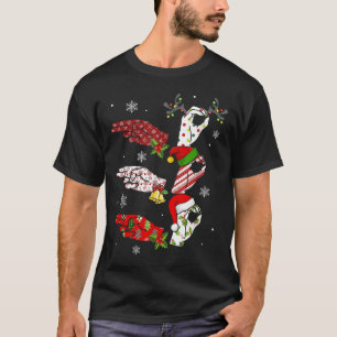 Ho Ho Asl Sign Language Deaf Pride Family Pajamas T-Shirt