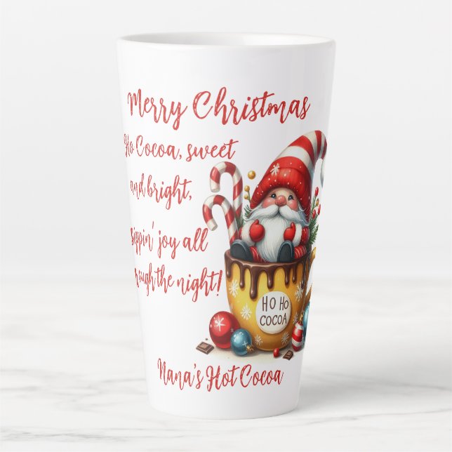 Ho Ho Cocoa Santa Latte Mug (Front)