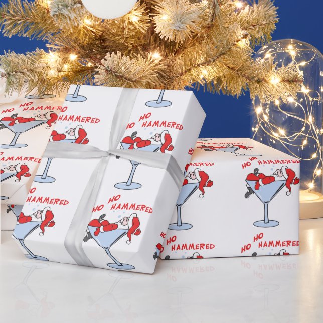 Ho Ho Hammered Wrapping Paper (Holidays)
