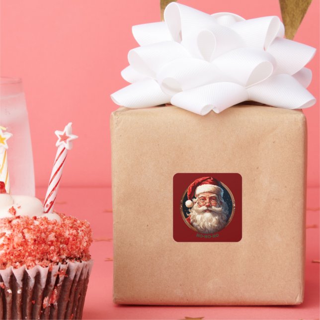 Ho Ho Happiness Square Sticker (Party)