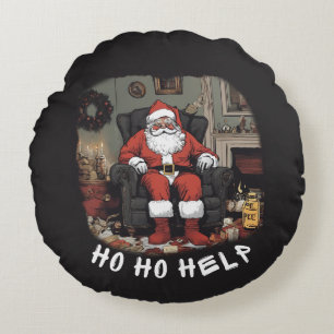 HO HO HELP HOARDER SANTA pillow