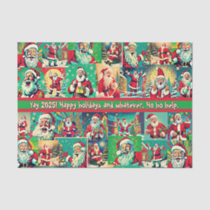 HO HO HELP tissue paper