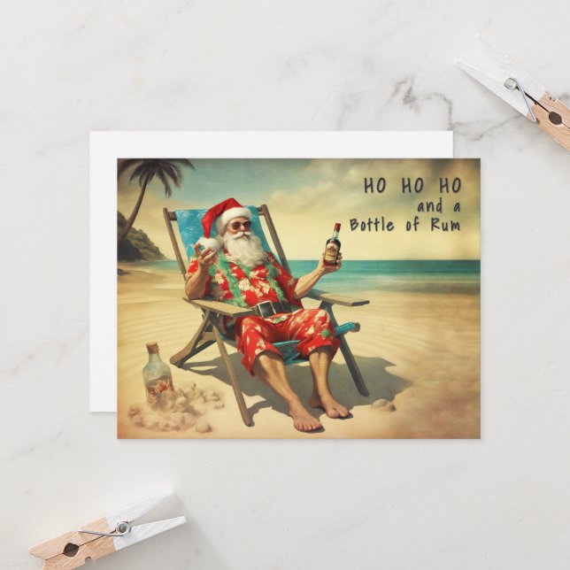 Ho, Ho, Ho and Rum - Card (Front/Back In Situ)