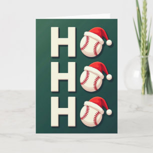 Ho Ho Ho Baseball Holiday Card