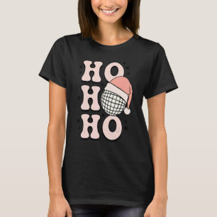 Ho Ho Ho Bauble Hat Santa Groovy Family Christmas  T-Shirt