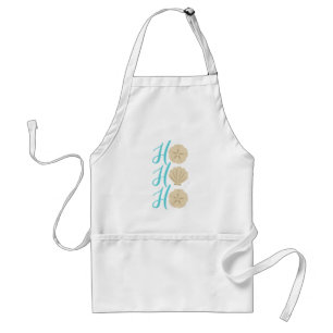 Ho Ho Ho Beach Christmas Sand Dollar and Shell Standard Apron
