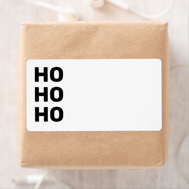 Ho Ho Ho black blank Christmas Return Address  (Insitu)