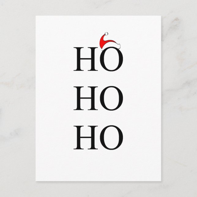 HO HO HO bonnet Postcard (Front)
