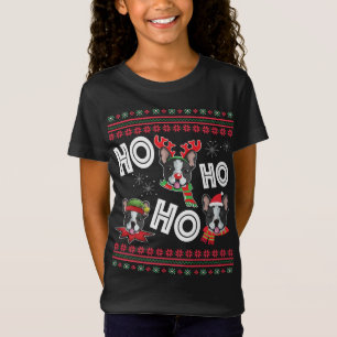 HO HO HO Boston Terrier Funny Dog Xmas Gift T-Shirt