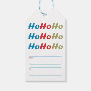 Ho Ho Ho Calligraphy Christmas Gift Tags