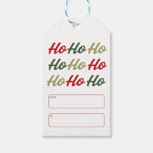 Ho Ho Ho Calligraphy Christmas Gift Tags