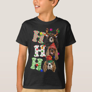 Ho Ho Ho Cavalier King Charles Spaniel Cute Christ T-Shirt