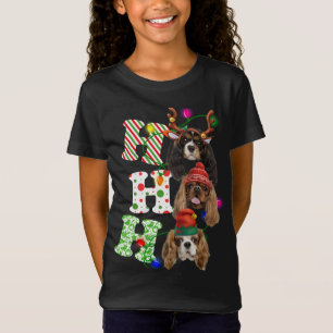 Ho Ho Ho Cavalier King Charles Spaniel Cute Christ T-Shirt